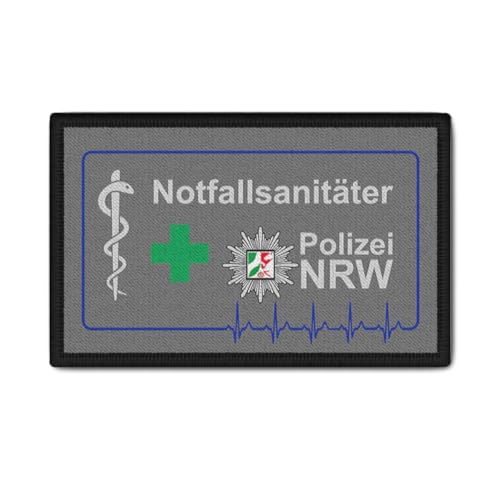 Patch 9,8x6cm Notfallsanitäter Notfall QRS Äskulap Polizei NRW #42297 von Copytec