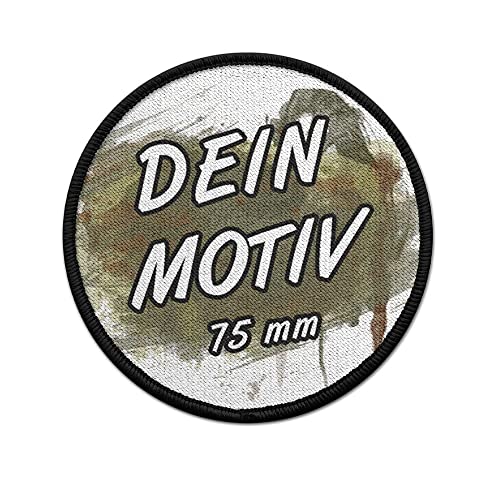 Patch Aufnäher rund 75 mm Durchmesser mit Wunschmotiv personalisiert #27890 von Copytec