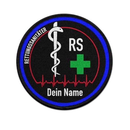 Patch RS Personalisiert Rettungssanitäter Abzeichen Medical Dein Name 75mm#39781 von Copytec