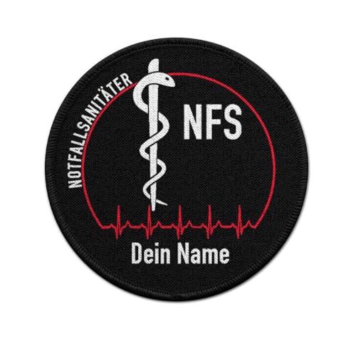 Patch personalisiert Notfallsanitäter NFS Herzlinie QRS-Komplex Notfall #42920 von Copytec