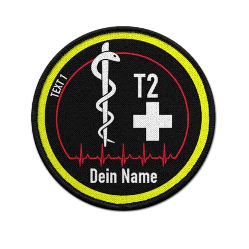 Patch personalisiert gelb Sanitäter Gesundheit Sanitätsdienst #43159 von Copytec