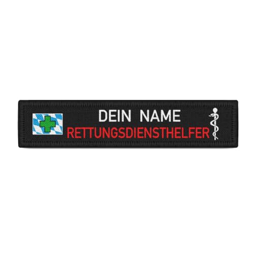 RETTUNGSDIENSTHELFER Bayern Namen-Schild Patch Feuerwehr Rettungsdienst #39186 von Copytec