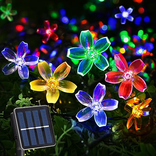 Coquimbo Lichterkette Weihnachten Solar Blumen Lichterkette Aussen 7M 50 LED Lichterketten Garten Wasserdicht Beleuchtung für inderzimmer Hochzeit Innen Party Fest Dekoration von Coquimbo