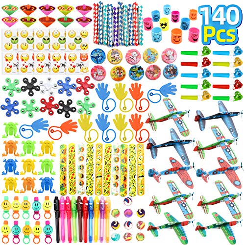 Coradoma Mitgebsel Kindergeburtstag Gastgeschenke Set 140 Teile für Kinder Mitbringsel Kindergeburtstag Junge und Mädchen Giveaway Toys Spielzeug Party Pinata Beutel Kinderparty von Coradoma