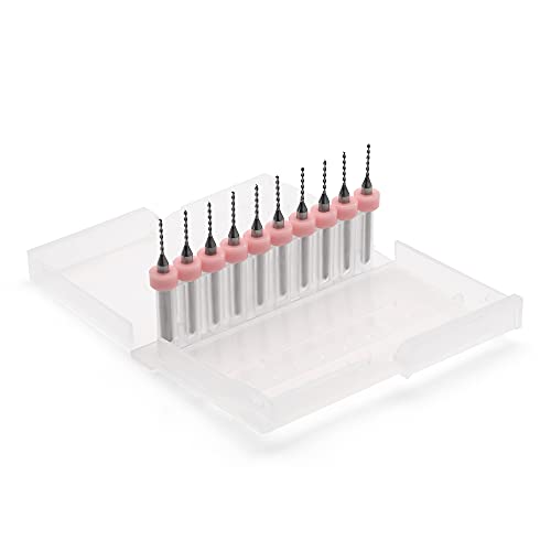 Corintian HSS Micro PCB Bohrer Set – 10 Stück Ø 0.1-1.0 mm, Präzisionsbohrer für PCB, Platinen, Kunststoff, 3D-Filament, Modellbau & Elektronik von Corintian