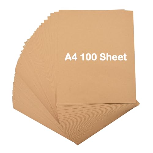 Coriver A4 Kraftpapier, 50 Blatt, 21 x 29,7 cm- DIN A4 Papier, 200 g Dickes Papier Bastelpapier, Pappe Blätter aus Kraftkarton, Braunes Papier für Büro Hochzeit Geschenke Etiketten Coriver A4 Kraftpapier, 50 Blatt, 21 x 29,7 cm- DIN A4 Papier, 200 g Dickes Papier Bastelpapier, Pappe Blätter aus Kraftkarton, Braunes Papier für Büro Hochzeit Geschenke Etiketten von Coriver