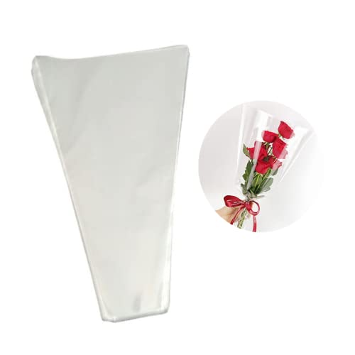 100 Stück Blumenverpackung transparente Beutel, Blumenstrauß Hülse transparent Zellophan geeignet für Blumenläden, Einkaufszentrum Blumenverpackungen von Corkwaw