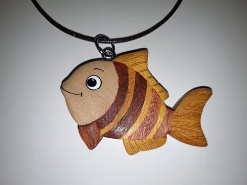 Cornelissen Kette Goldfisch Holzanhänger Lederband, Ketten Modeschmuck Fisch Cornelissen Kette Goldfisch Holzanhänger Lederband, Ketten Modeschmuck Fisch von Cornelissen