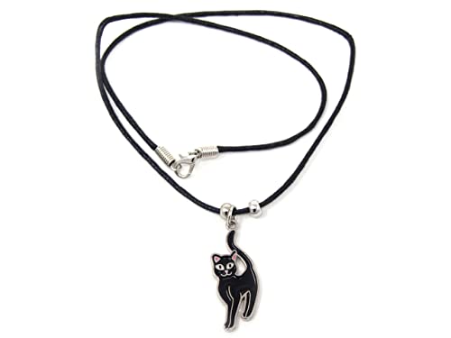 Cornelissen Kette Katze Modeschmuck Anhänger emailliert Tier Tiere Katzen Kätzchen von Cornelissen