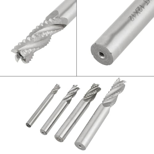 4pcs 4 Flöten HSS Schauende Endmühle CNC Router Bit Frende M6 M8 M10 M12 für Fräsmaschine von Cornesty