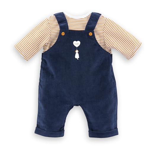 Corolle T-Shirt und Latzhose, Marineblau, Kleidung, für Puppen, 42 cm, ab 2 Jahren, 9000160200 von Corolle