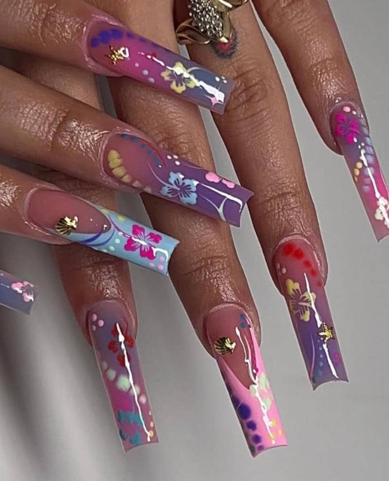 Summer Flowers, Press On Nails, Nägel Zum Aufkleben von Cosi17