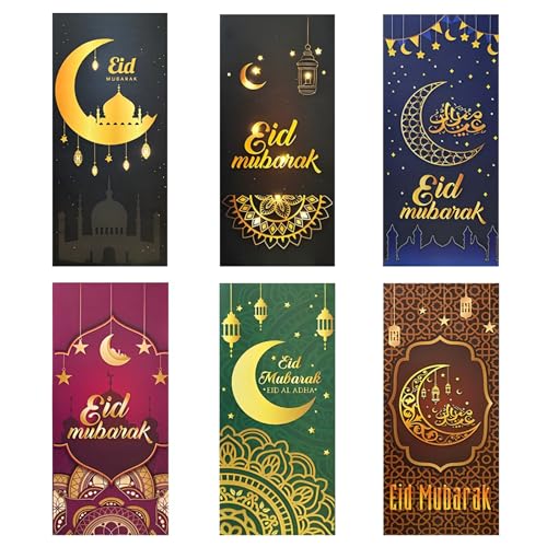 12 Stück Eid Mubarak Geldumschläge Ramadan Geschenkumschläge Mehrfarbige Eid Geldbörsen für Geldgeschenke Muslimische kleine Umschläge für Geld Ramadan Bargeld & Spesen Umschläge von Cosiesnest