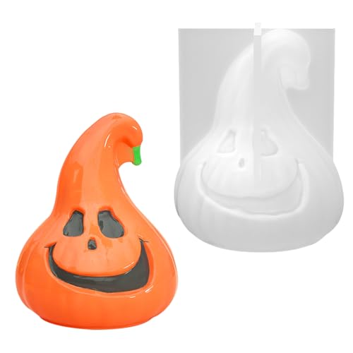 Kürbis Kerzen Silikon Formen Halloween Kürbis Harz Formen 3D Kürbis Epoxidharz Formen Halloween Kürbis Silikonform für DIY Handwerk Halloween Dekoration von Cosiesnest