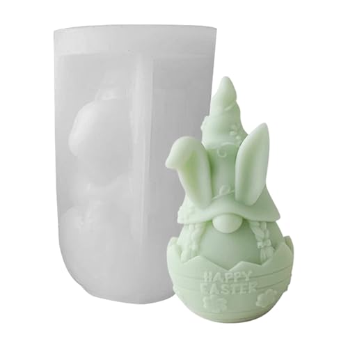 Ostern Kaninchen Kerze Form, 3D Bunny Silikonformen, Handwerk Gießen Epoxidharz Form für Kerze Machen DIY Kunsthandwerk Home Dekoration Ostern Handgemachte Seife Geschenke (A) von Cosiesnest