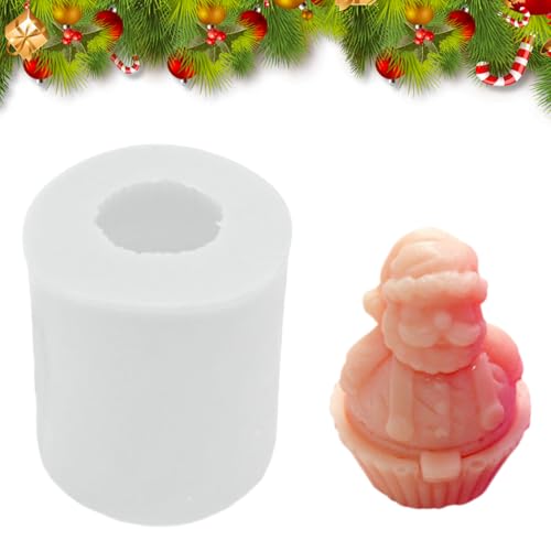 Silikonform Weihnachten Silikonformen Gießformen 3D Weihnachtsmann Zylinder Kerzenform Silikon Beton Gießform Silikonformen Gießformen Weihnachten für DIY Seife Selber Machen Kerzen von Cosiesnest