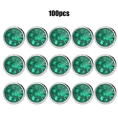 100 Stück Rhinest-Niete, 8 Mm Kristall-Diamant-Niete, DIY-Ohrstecker, Kleidungszubehör, B, Acryl-Diamant, 8 Mm, Dekorative Dekorative Acrylperle, 8 Mm Silberrand, Kristall (8 mm von Cosiki