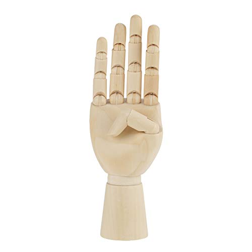 Cosiki Juli-Geschenk Handmodell, perfekt proportionierte Frauen Handkörper Holz Handmodell, Farbe Elegant Gelenk Gelenkkörper Künstler Modell für Schlafzimmer(7 inch Right Hand) von Cosiki
