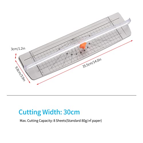 Papierschneider, Papierschneider, 30 Cm Maximale Schnittlänge, Papierschneider, Scrapbooking-Werkzeug, Schneider für Bastelpapier, Fotos, Laminiertes Papier, Etiketten (WHITE) von Cosiki