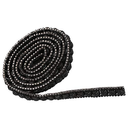 Strassband, Netz, Strassband, Netzwickelrolle, 1 Yard, Strass-Klebeband, Netzwickelrolle, DIY-Dekor, 1 Cm Breite (BLACK) von Cosiki