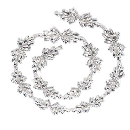 Strassbesatz, Applikation, 91 Cm, Kristallbesatz, Dekorativ, Nähen, Basteln, Künstliche Diamantkette, Applikation, Gürtel, DIY für Hochzeit, Halsketten, Kleider, Schuhe, von Cosiki