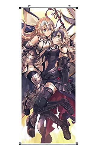 CosplayStudio Großes Fate Apocrypha Rollbild/Kakemono aus Stoff | 100x40cm | Motiv: Jeanne & Ruler von CosplayStudio