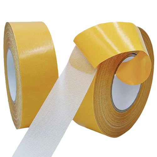 Cosswe 2 Rolls Teppichklebeband Doppelseitiges Doppelseitiges Klebeband Extra Stark Transparent Spurlos Klebeband für Teppich Foto Wand(3cm x 20m) von Cosswe