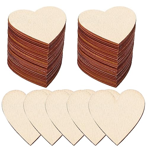 Herzförmig Holzplatten,50 Stück DIY Holzherzen 5cm Handgemachtes Holz Herzen Streudeko Hochzeit Holz Herzen Naturholzscheiben Unlackiert Beschrifte Holzherzen für Hochzeit Handwerk Party Tischdeko von Cosswe