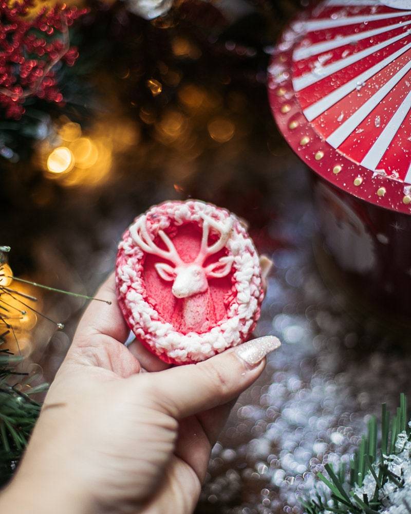 Winter Hirsch Seife Handgemacht Mit Weihnachtsbonbons Und Keksen Duft Glycerin von CostureroReal