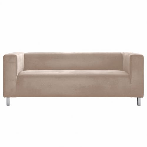 Cosy Burrows Klippan Ersatz-Sofabezug für 2-Sitzer, Samtstoff, Loveseat-Bezug, maßgefertigter Bezug für IKEA KLIPPAN 2-Sitzer (180 cm) Sofa (Champagner) von Cosy Burrows