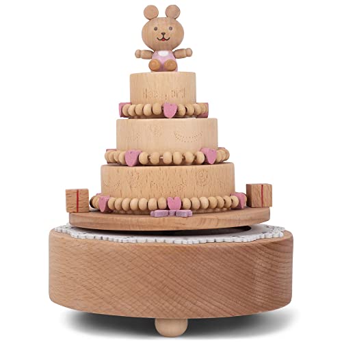 Cottage Garden Happy Birthday Cake Holzmaserung 15,2 cm Buche Musikfigur zum Aufziehen von Cottage Garden