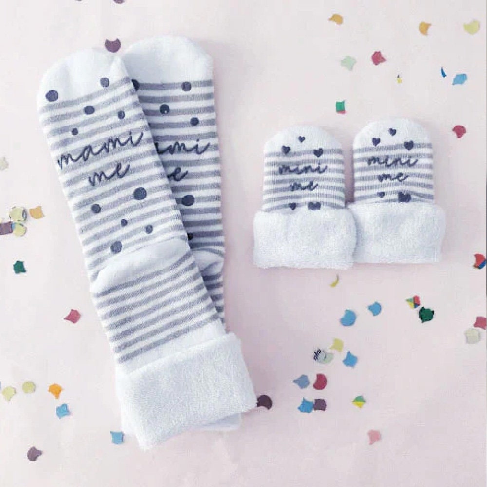 Bambus-Socken Für Mama Und Baby - "Mami Me & Mini Me", Geschenk Schwangere, Unisex, Onesize, Pflegeleicht, Kleines Zur Geburt von CountdownKalender