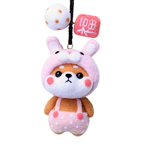 Courtieyeardceastea DIY Lovely Animal Nadelfilz-Set für Anfänger Kinder Kaninchen Shiba Inu von Courtieyeardceastea