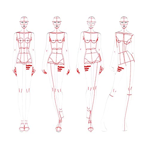 Fashion Drawing Ruler Set Figure Drawing Template for Fashion Design Sketch Type A von Courtieyeardceastea