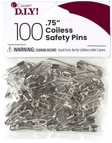 Coiless Safety Pins-Nickel von Cousin