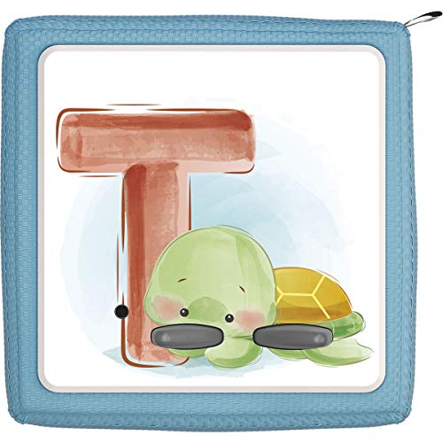 Coverlounge Folie passend für die Toniebox | Schutzfolie Sticker | individuell anpassbar | Baby Schildkröte mit Buchstabe T von Coverlounge