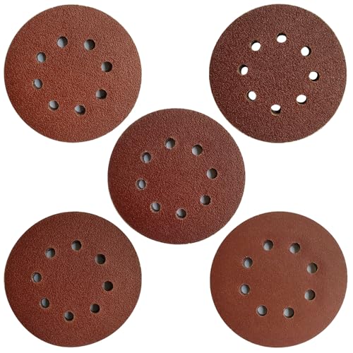Schleifpapier 125mm Klett, 50 Stück Exzenterschleifer Schleifpapier Profi 8 Loch Schleifscheiben Klett, Mit Körnung 36/40/60/80/120 Schleifpapier 125mm Klett, 50 Stück Exzenterschleifer Schleifpapier Profi 8 Loch Schleifscheiben Klett, Mit Körnung 36/40/60/80/120 von Coyoax