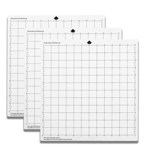 Schneidematte Plotter Mat Zubehör Set, 3 Stücke Cutting Mat, Silhouette Portrait, Rutschfeste Schnittmatte von Cozevdnt