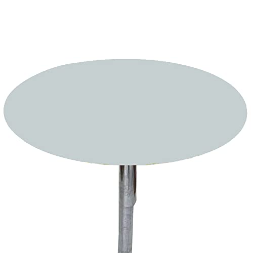 Cozomiz Elastische Tischdecke Gartentischdecke Rundtischdecke Waschbar rutschfeste Abwischbar Schmutzabweisend Tischdecke 120cm Runde Enge Passform Blau grau von Cozomiz