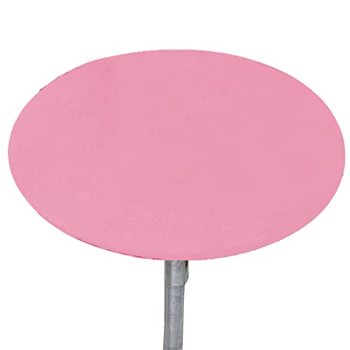 Cozomiz Elastische Tischdecke Gartentischdecke Rundtischdecke Waschbar rutschfeste Abwischbar Schmutzabweisend Tischdecke 60cm Runde Enge Passform Rosa von Cozomiz