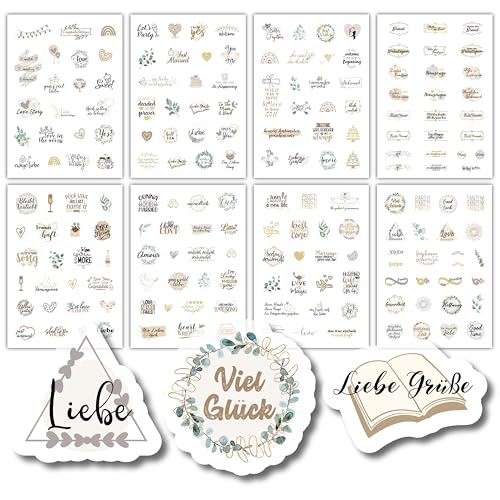 Sticker Hochzeit Gästebuch - Creme - Liebevoll designte Sticker -187 Motive - Aufkleber Hochzeit für das Gästebuch - Sticker Gästebuch Hochzeit von Cozy Interior