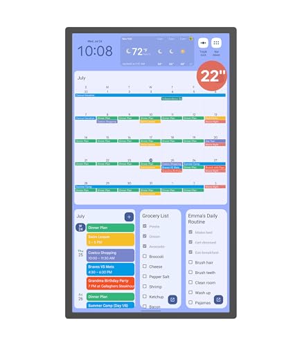 Cozyla Kalender + 55,9 cm Digitaler Kalender Wand Touchscreen Aufgabendiagramm To-Do-Liste Notizblock Digitaler Familienkalender Elektronischer Mahlzeitenplaner Unterstützung Alle Apps über App Store von Cozyla Mate