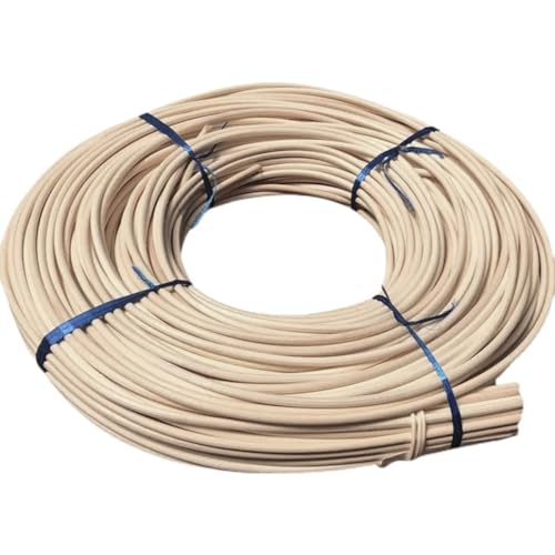 Cozylkx 10 Meter Natürliches Rattanrohr, 2 Mm Rundes Rattan-Spline-Korbflechtmaterial Für Die Reparatur Von Korbmöbeln Und Heimwerkerprojekte von Cozylkx