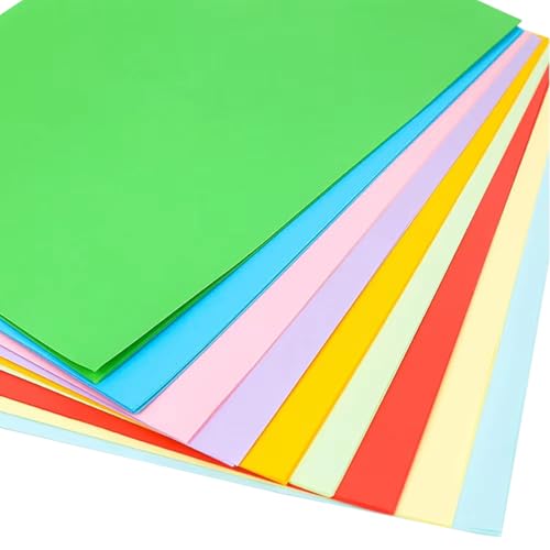 Cozylkx 100 Blatt A4 Farbiges Papier, Doppelseitiges Origami-Faltpapier Handgefertigtes Bastelpapier Zum Papierschneiden, Falten, DIY Kunst Und Handwerk von Cozylkx