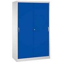 CP Schiebetürenschrank C 2000 Acurado, 2040-00 S10167 lichtgrau, enzianblau 4 Fachböden 120,0 x 40,0 x 195,0 cm von Cp