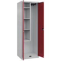 CP Putzmittelschrank Classic Plus 080100-00 S10001 rubinrot, lichtgrau 60,0 x 50,0 x 185,0 cm, aufgebaut von Cp