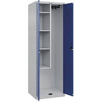 CP Putzmittelschrank Classic Plus 080100-00 S10003 enzianblau, lichtgrau 60,0 x 50,0 x 185,0 cm, aufgebaut von Cp