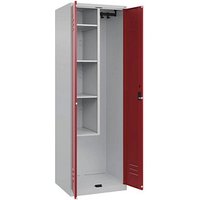 CP Putzmittelschrank Classic Plus 080100-00 S10014 rubinrot, lichtgrau 60,0 x 50,0 x 185,0 cm, aufgebaut von Cp