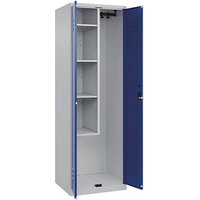 CP Putzmittelschrank Classic Plus 080100-00 S10016 enzianblau, lichtgrau 60,0 x 50,0 x 185,0 cm, aufgebaut von Cp