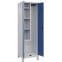 CP Putzmittelschrank Classic Plus 080110-00 S10005 fernblau, lichtgrau 60,0 x 50,0 x 195,0 cm, aufgebaut von Cp